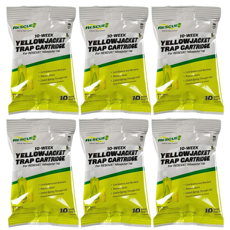 RESCUE! Yellowjacket Attractant Cartridge (10 Week Supply) â€“ for RESCUE! Reusable Yellowjacket Traps - (6 Pack) - Image 1